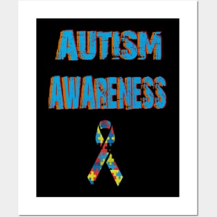 Autism Awareness T-ShirtAutism Awareness Ribbon Raise Awareness Graphic T Posters and Art